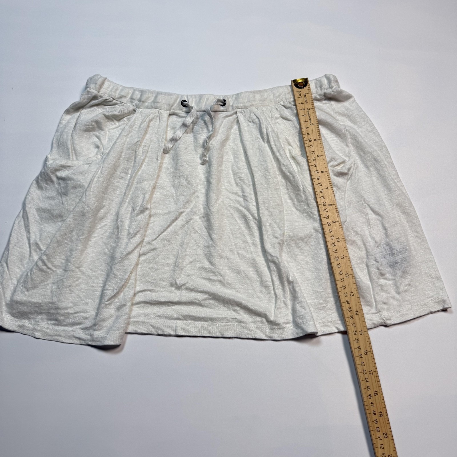 Toile Isabel Marant Skirt Womens L White Linen A Line Drawstring Pockets Casual — image 3 of 8